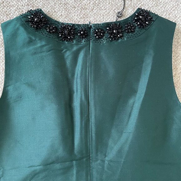 BNWT Talbots Silk Beaded Green Formal Tank Top Size 6 - Picture 3 of 8